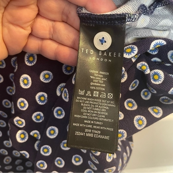 Ted Baker London Edaname Polo Shirt in Blue 5/XL - Picture 9 of 11